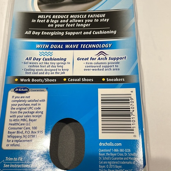 NWT Dr. Scholl’s Massaging Gel, size 6-10 women’s - Picture 8 of 8